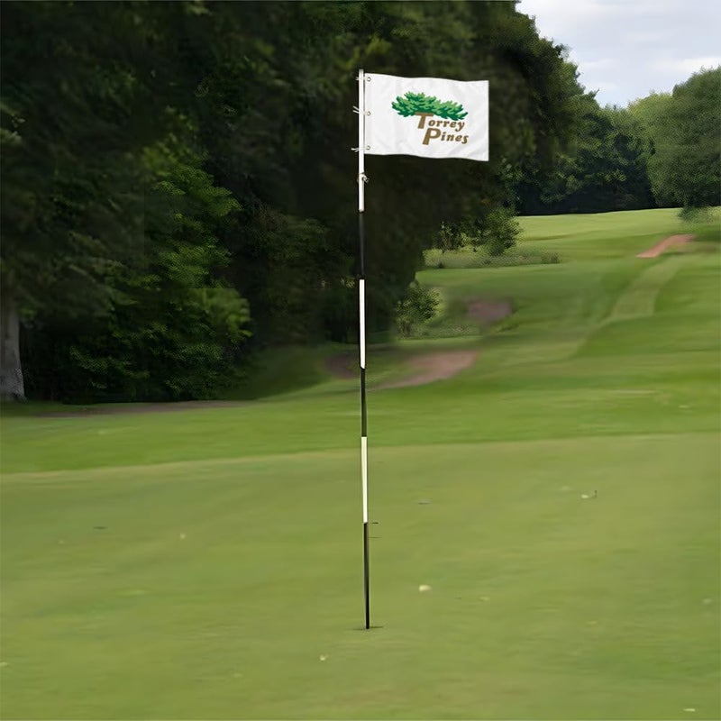 2BUT Torrey Pines Golf Pin PGA Flag Practic Putting Green Golf Flag For Backyard Garden Double-Sewn 600D Nylon Miniature Pin Flag (20"X13"Grommet) - Image 5